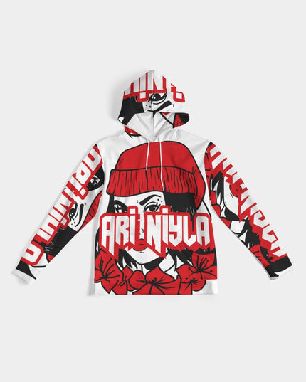 AriNiyla Red White and Black Logo Men Hoodie