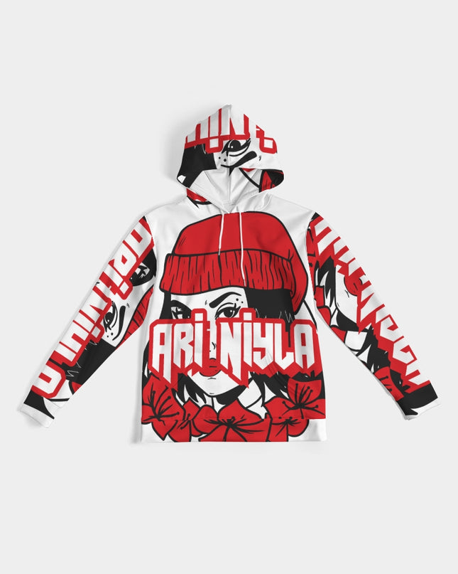 AriNiyla Red White and Black Logo Men Hoodie
