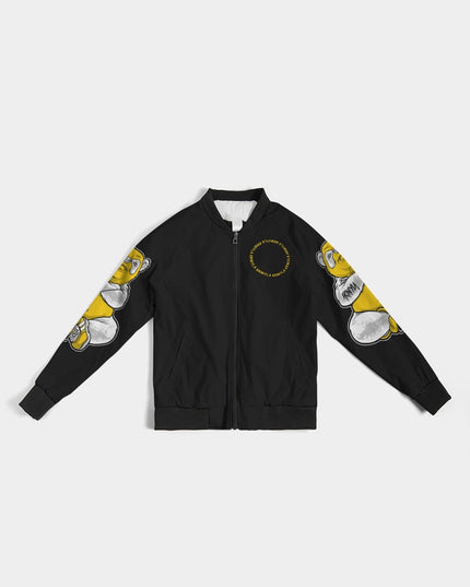 AriNiyla 2 Sleeve Yellow Panda Women's Bomber Jacket