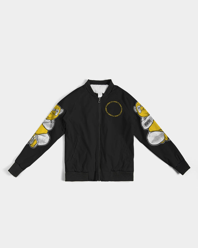 AriNiyla 2 Sleeve Yellow Panda Women's Bomber Jacket