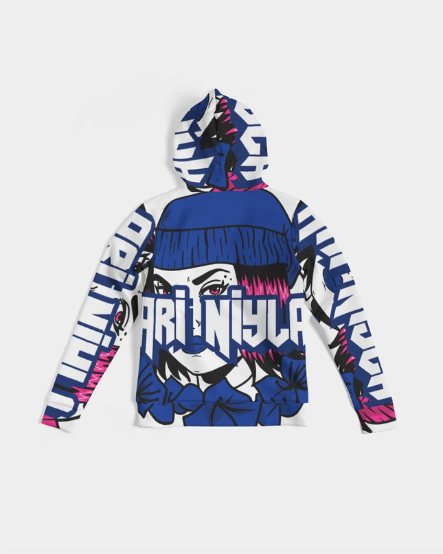 AriNiyla blue logo hoodie Women Hoodie