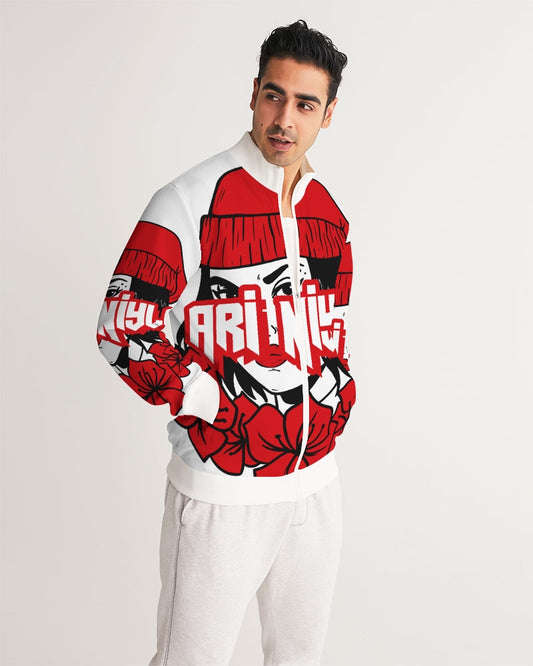 AriNiyla Red White and Black Logo Men Track Jacket