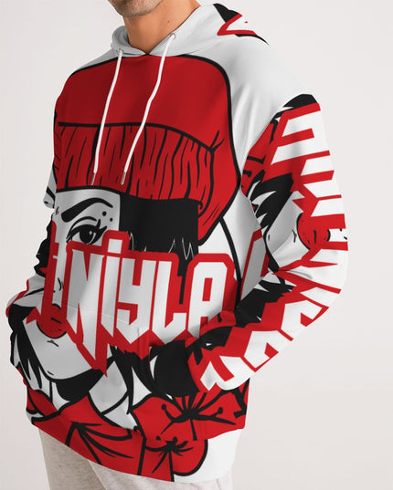 AriNiyla Red White and Black Logo Men Hoodie