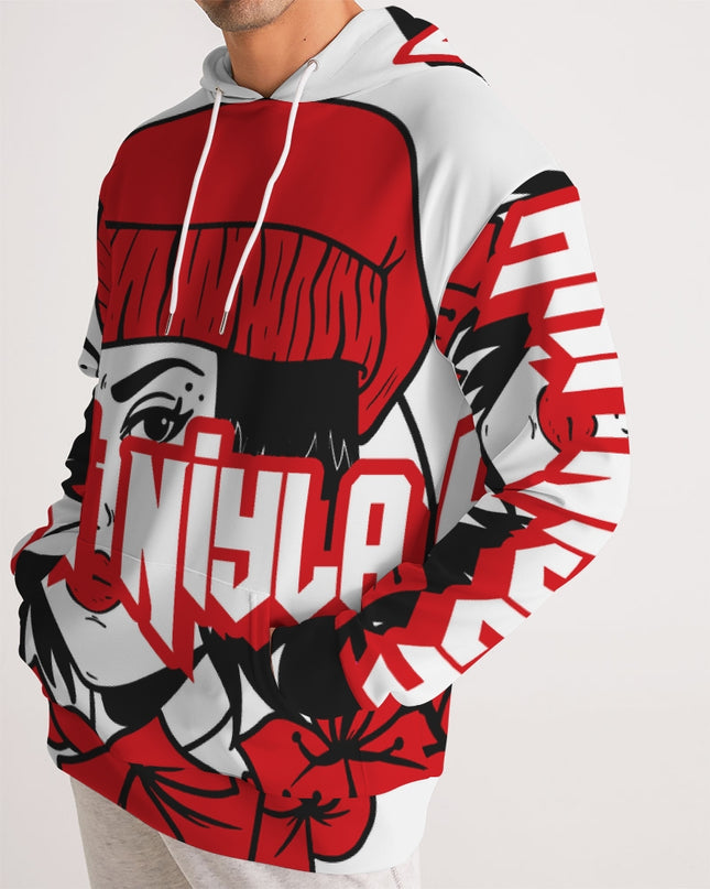 AriNiyla Red White and Black Logo Men Hoodie