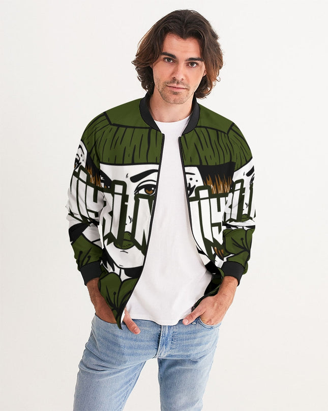 AriNiyla The Brand Green Logo Men's Bomber Jacket