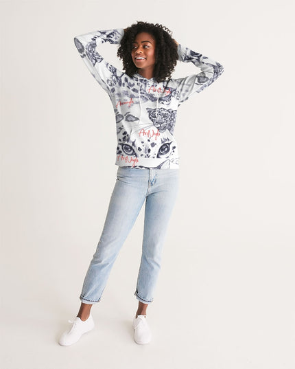 AriNiyla All-Over Animal Print Red Signature Hoodie
