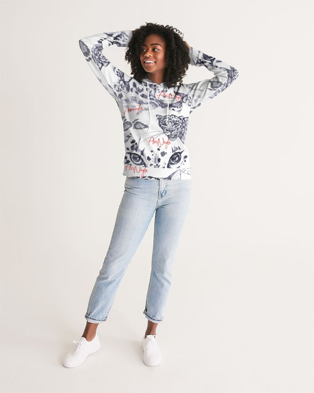AriNiyla All-Over Animal Print Red Signature Hoodie