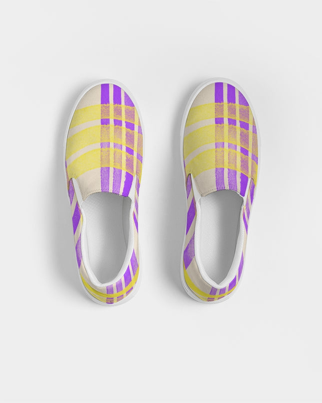 ArinIyla Purple Plaid Women's Slip-On Shoe