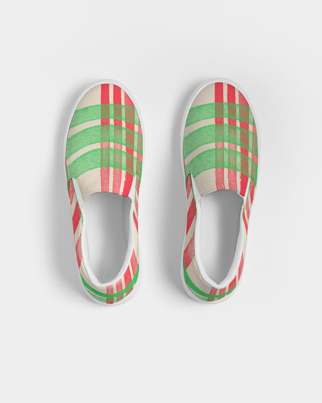 AriNiyla Red Plaid Women's Slip-On Shoe
