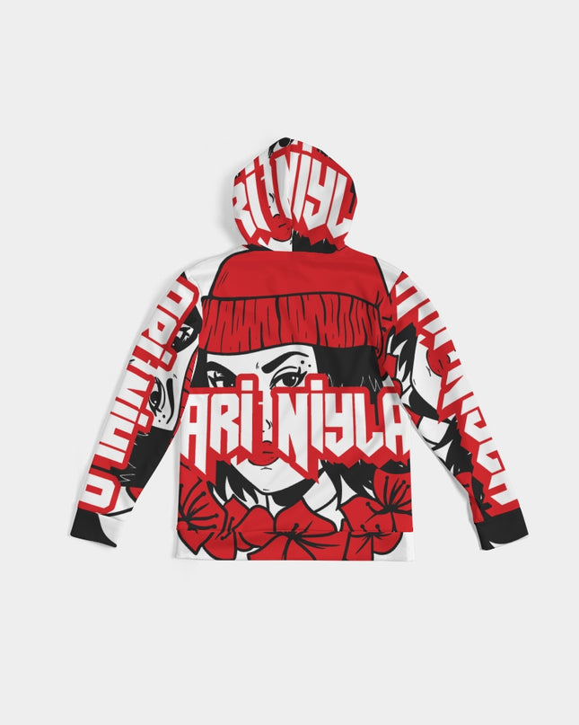 AriNiyla Red White and Black Logo Men Hoodie