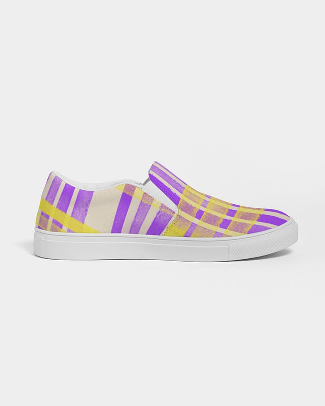 ArinIyla Purple Plaid Women's Slip-On Shoe