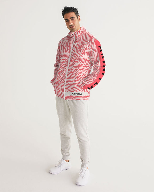 AriNiyla Pink Scaled Men's Windbreaker Jacket