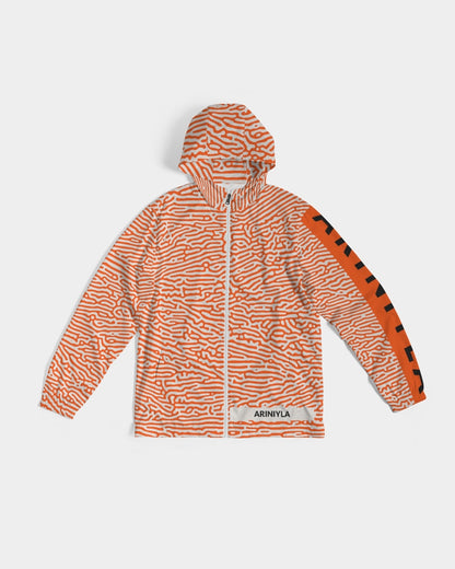 AriNiyla Orange Scaled Men's Windbreaker Jacket