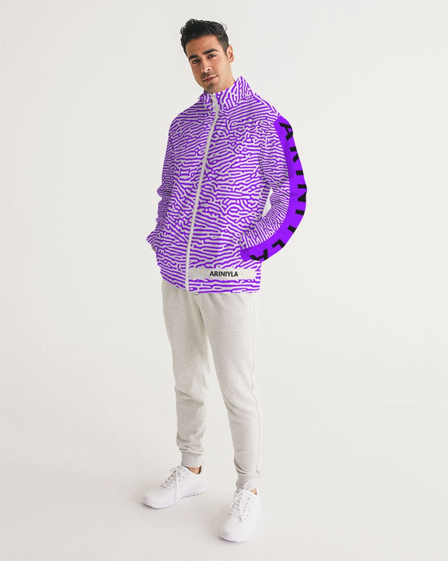 AriNiyla Purple Scaled Men's Windbreaker Jacket