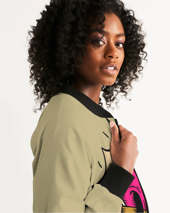 AriNiyla Khaki Ice Cream Women's Bomber Jacket
