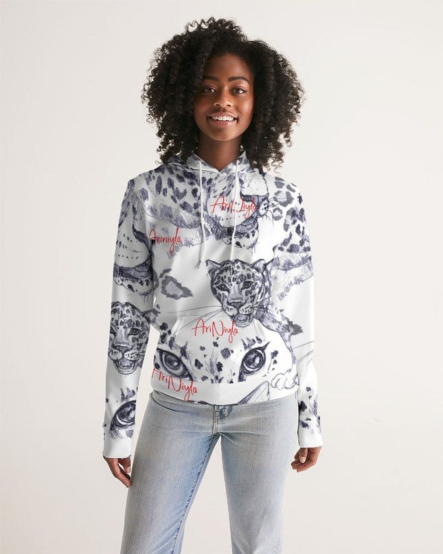 AriNiyla All-Over Animal Print Red Signature Hoodie