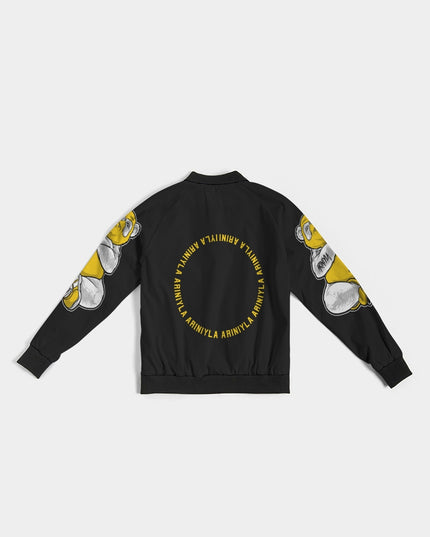 AriNiyla 2 Sleeve Yellow Panda Women's Bomber Jacket
