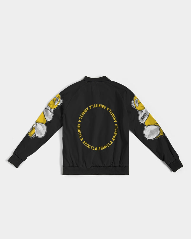 AriNiyla 2 Sleeve Yellow Panda Women's Bomber Jacket