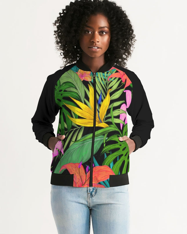 AriNiyla Tropical Women's Bomber Jacket