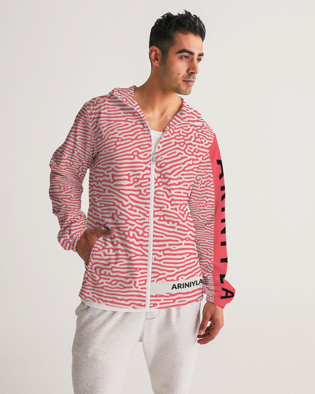 AriNiyla Pink Scaled Men's Windbreaker Jacket
