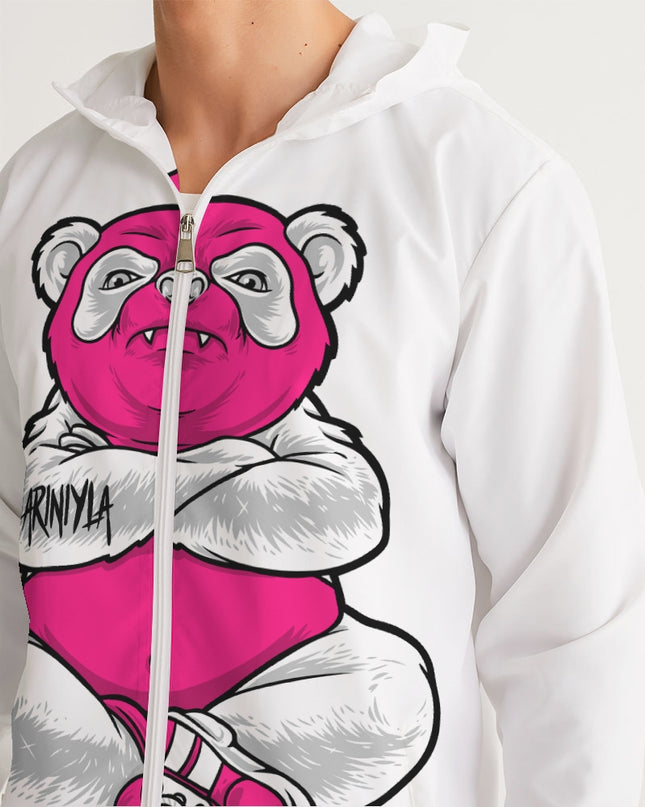 AriNiyla Pink Panda Men's Windbreaker Jacket