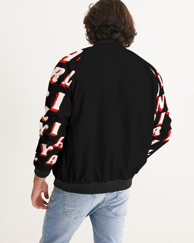 AriNiyla Black Red and White Tuff Luv Panda Men Bomber Jacket