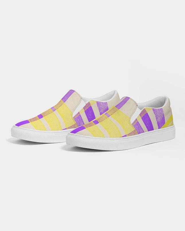 ArinIyla Purple Plaid Women's Slip-On Shoe
