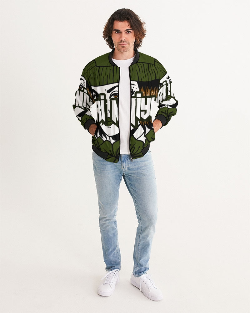 AriNiyla The Brand Green Logo Men's Bomber Jacket