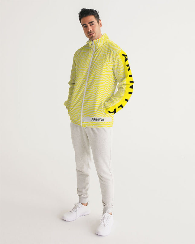 AriNiyla Yellow Scaled Men's Windbreaker Jacket