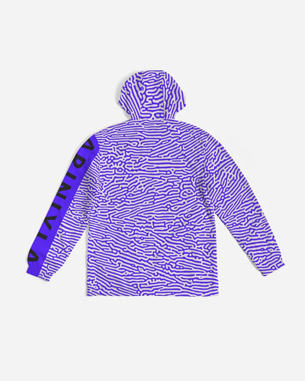 AriNiyla Blue Scaled Men's Windbreaker Jacket
