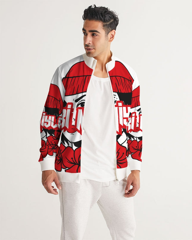 AriNiyla Red White and Black Logo Men Track Jacket