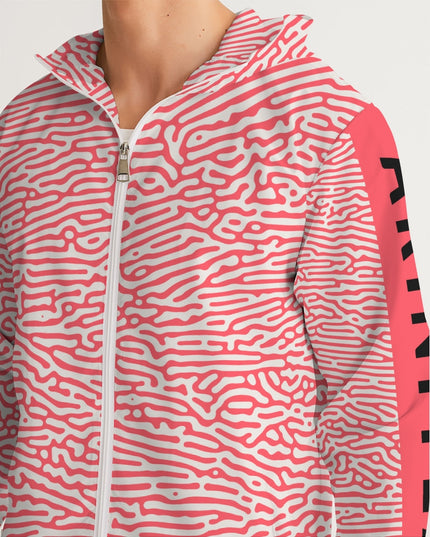 AriNiyla Pink Scaled Men's Windbreaker Jacket