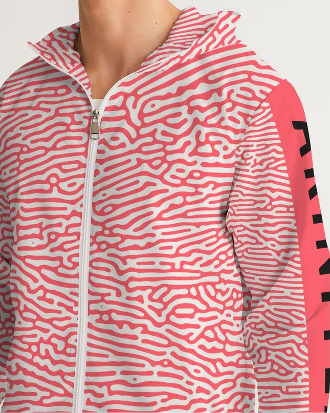 AriNiyla Pink Scaled Men's Windbreaker Jacket