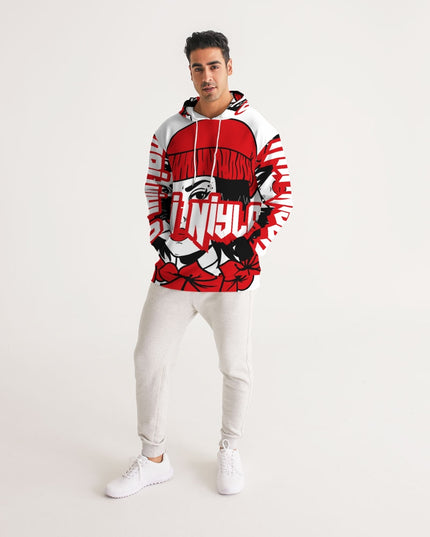 AriNiyla Red White and Black Logo Men Hoodie
