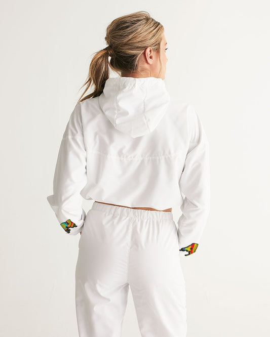 AriNiyla Drip Colorful Pullover Women's Cropped Windbreaker jacket