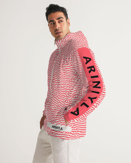 AriNiyla Pink Scaled Men's Windbreaker Jacket
