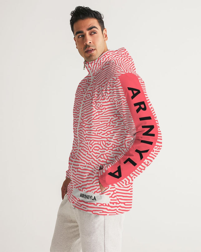 AriNiyla Pink Scaled Men's Windbreaker Jacket