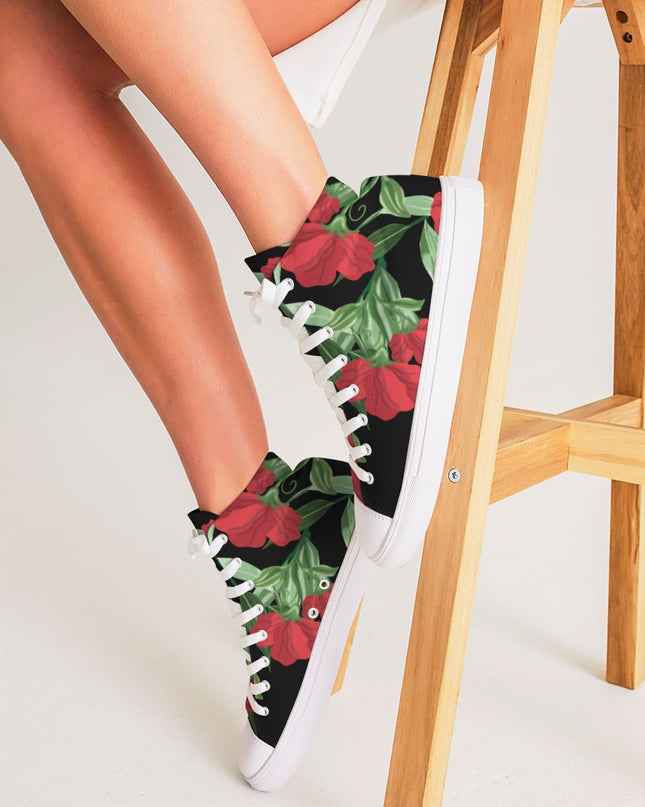 AriNiyla Black Rose Women's High Top Shoe