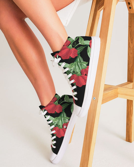 AriNiyla Black Rose Women's High Top Shoe