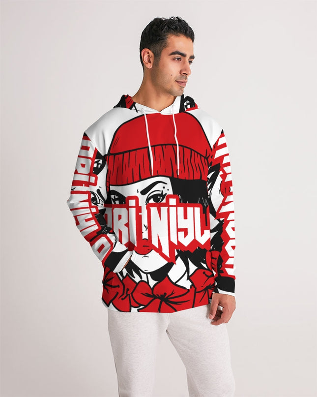 AriNiyla Red White and Black Logo Men Hoodie