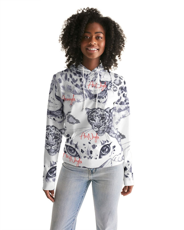 AriNiyla All-Over Animal Print Red Signature Hoodie