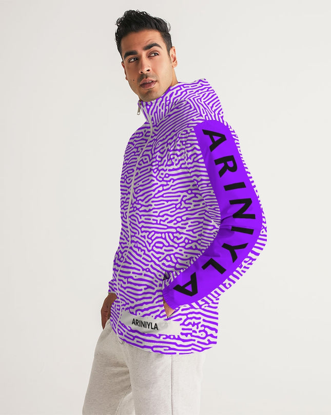 AriNiyla Purple Scaled Men's Windbreaker Jacket