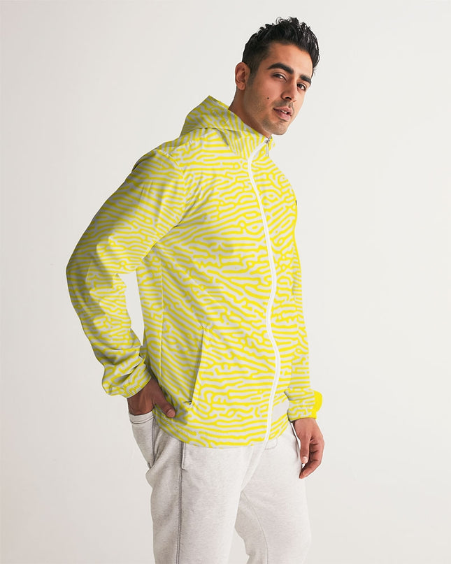 AriNiyla Yellow Scaled Men's Windbreaker Jacket