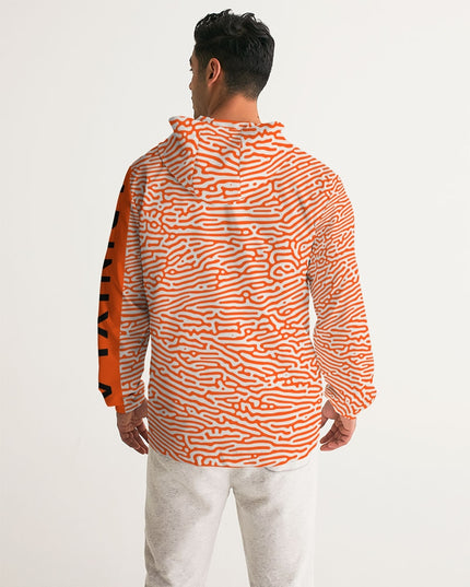 AriNiyla Orange Scaled Men's Windbreaker Jacket