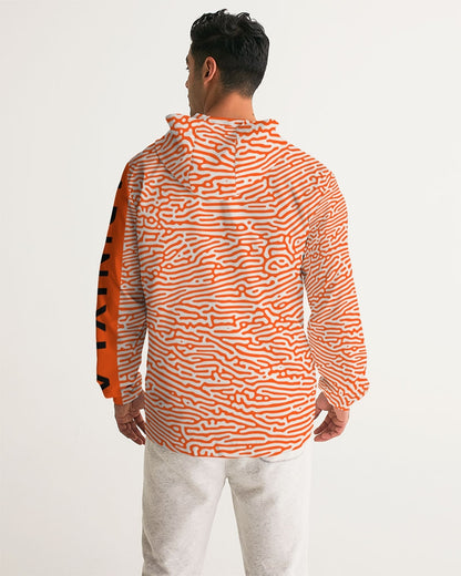 AriNiyla Orange Scaled Men's Windbreaker Jacket