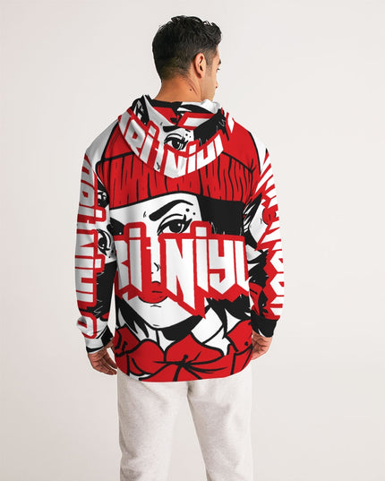 AriNiyla Red White and Black Logo Men Hoodie