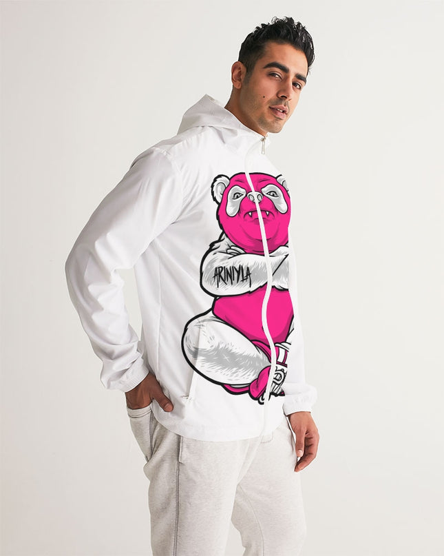 AriNiyla Pink Panda Men's Windbreaker Jacket