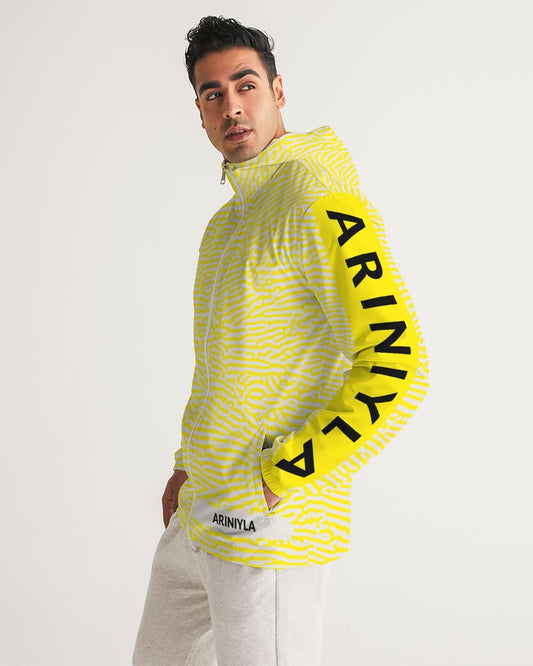 AriNiyla Yellow Scaled Men's Windbreaker Jacket