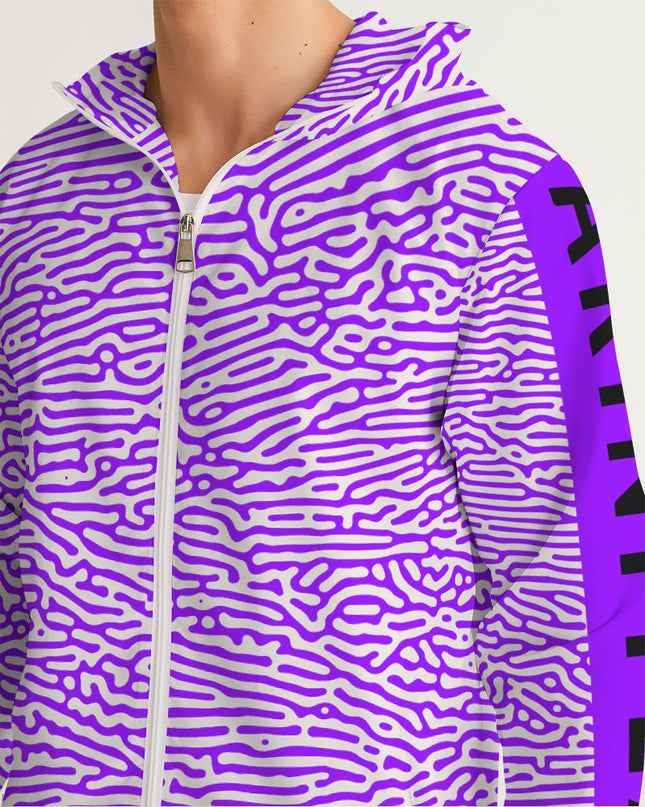 AriNiyla Purple Scaled Men's Windbreaker Jacket