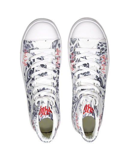AriNiyla Animal Print Red Signature Hightop Women Shoe